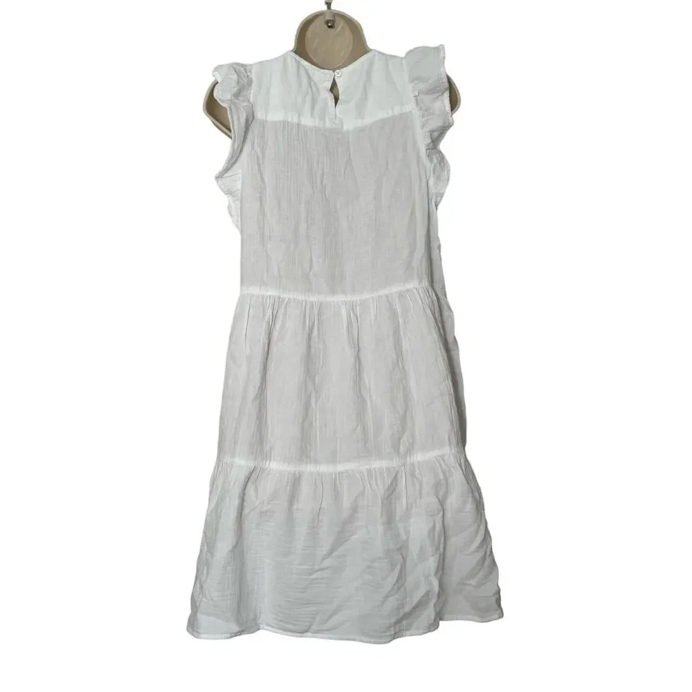 NWT J.Crew Mini Gauze White Tank Dress Size 2 Minimalist Vacation‎ Cottagecore